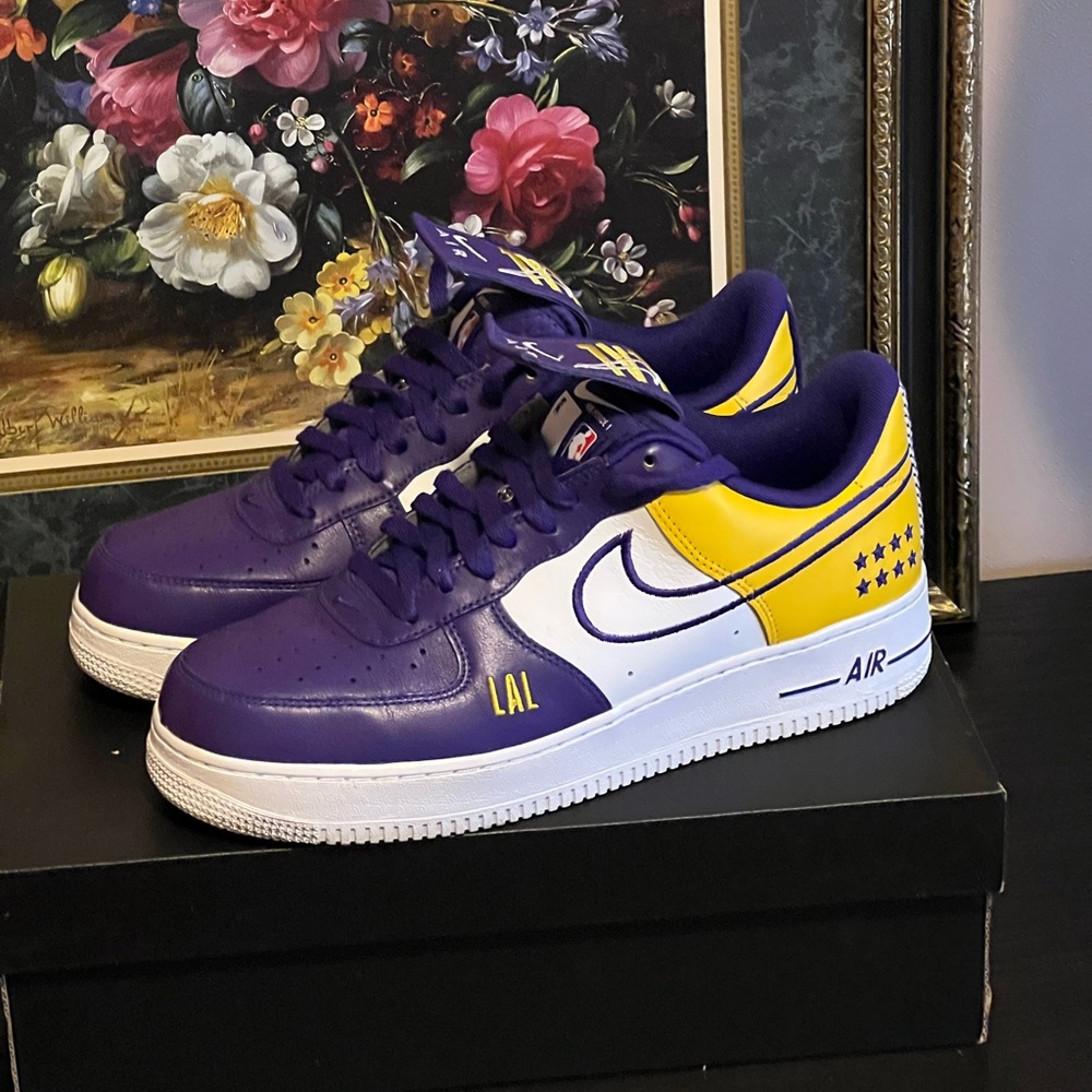 Nike Air Force 1 Los Angeles Lakers Custom Sneakers